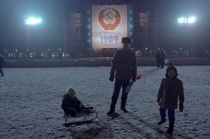 Красная площадь. СССР, Москва, 1988 год. 