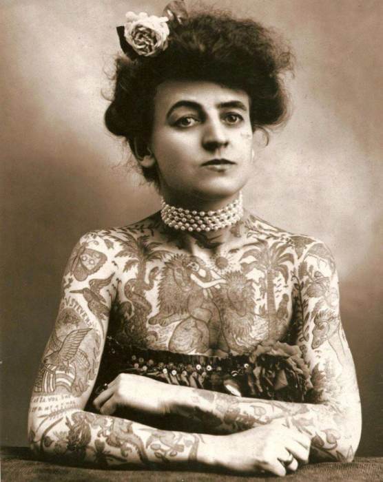 Мод Вагнер - первая американская женщина-татуировщик. США, 1907 год.
