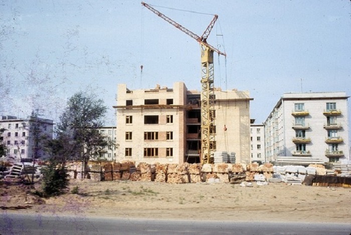 Строительство в Выборге. СССР, 1965 год.