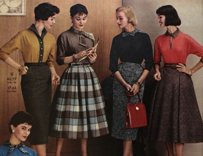 Фото из журнала мод, сделанное в 1957 году.