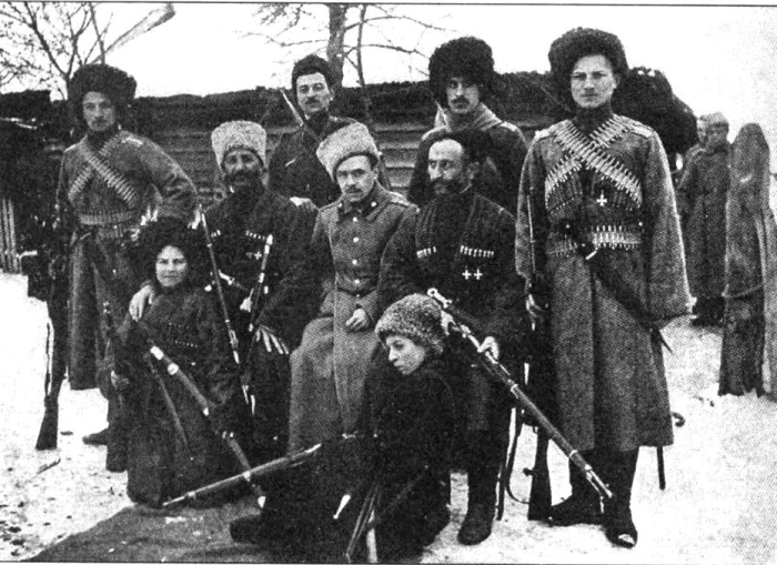 Терские казаки после боя. Первая мировая война, 1914 - 1918 год.
