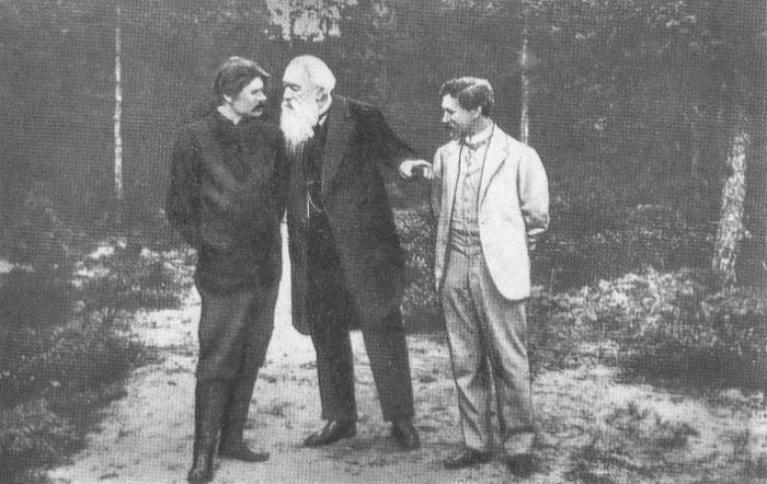 Горький, Стасов и Репин в Куоккале в 1900-х годах.