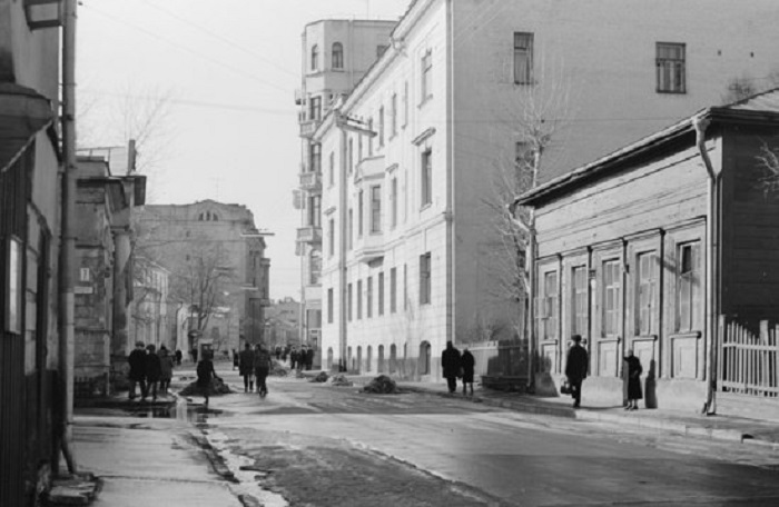 Гагаринский переулок. СССР, Москва, 1967 год. 