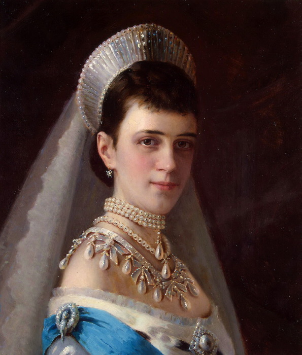 Портрет императрицы Марии Фёдоровны в жемчужном уборе.