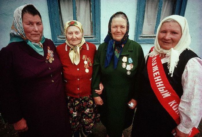 Ветераны Великой Отечественной войны и ветераны труда. СССР, Москва, 1980-е годы.