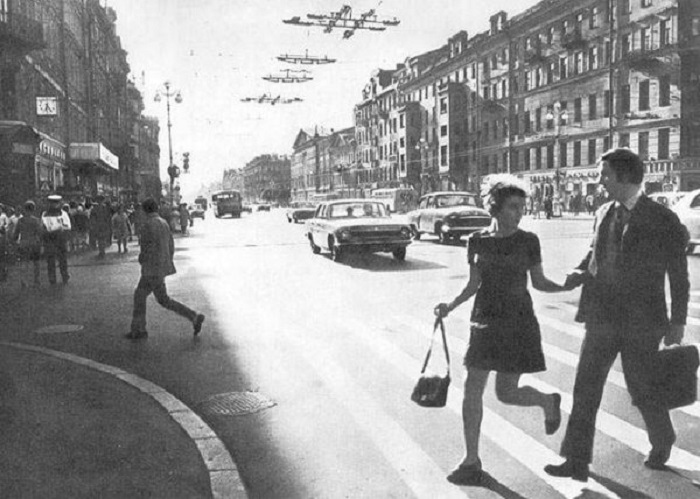 Невский проспект. Фотограф Валерий Генде-Роте, 1970-е годы.