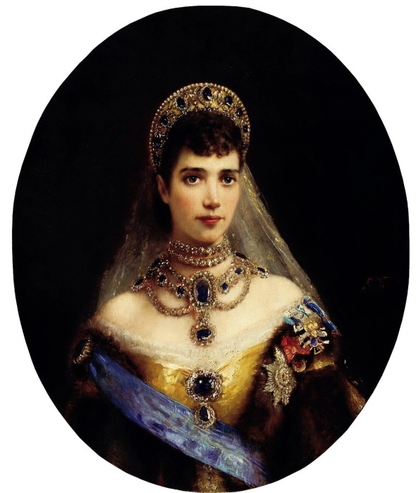 Портрет императрицы Марии Федоровны, написанный художником Константином Егоровичем Маковским.