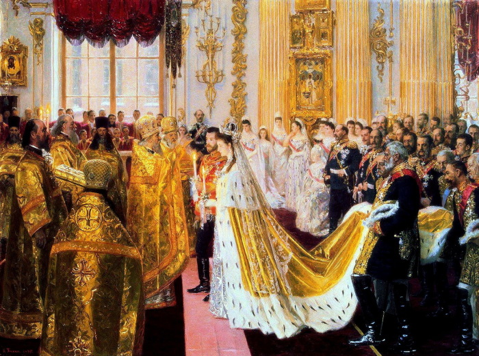 Венчание Николая II и великой княгини Александры Федоровны.