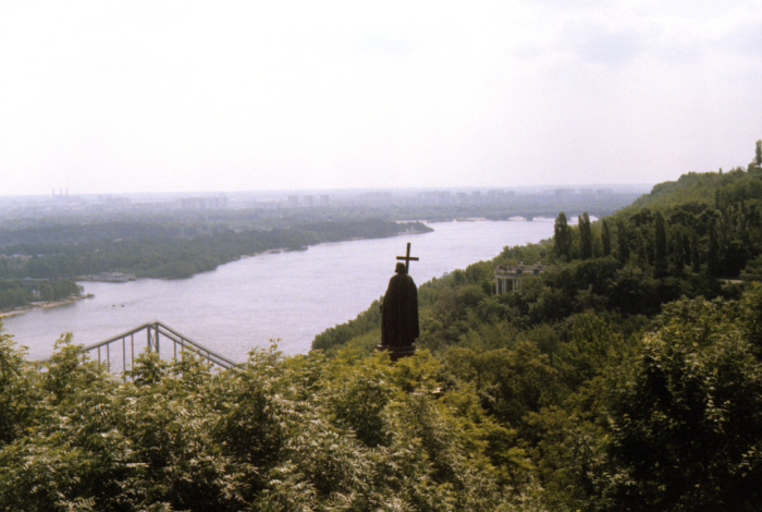 Памятник Владимиру Великому. СССР, Киев, 1977 год. 