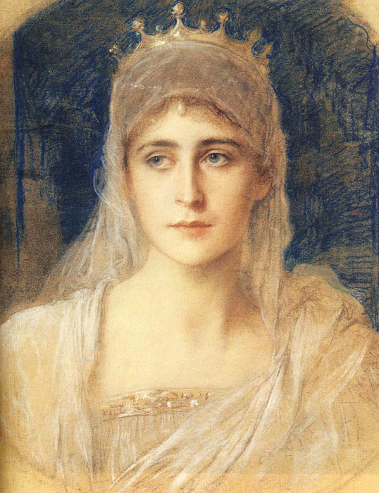 Портрет Елизаветы Фёдоровны, написанный Фридрихом Каульбахом. 