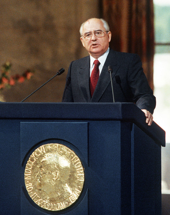 5 июня 1991 году Михаил Горбачев выступил в Осло с Нобелевской речью.