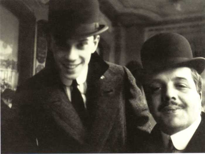 Сергей Дягилев и Вацлав Нижинскии в Ницце в 1911 году. Фото: «А.Боткин». 