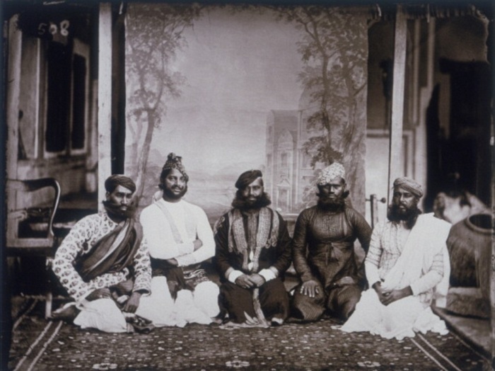Групповое фото местной знати. Джайпур, примерно 1857 год.