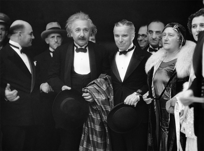 Альберт Эйнштейн и Чарли Чаплин в 1931 году.