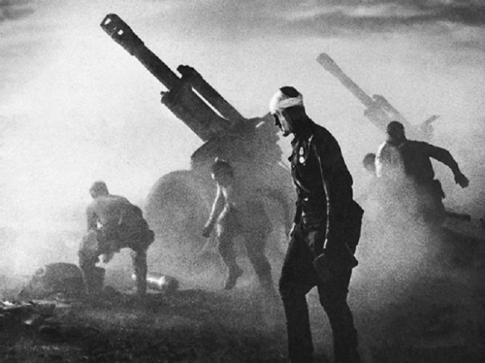 Артподготовка советских войск летом 1944 года. 