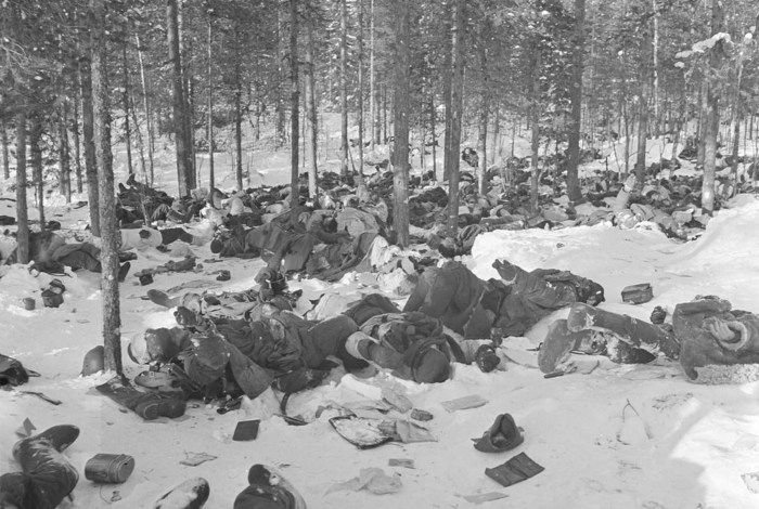 Погибшие в бою солдаты, 1 февраля 1940 год.