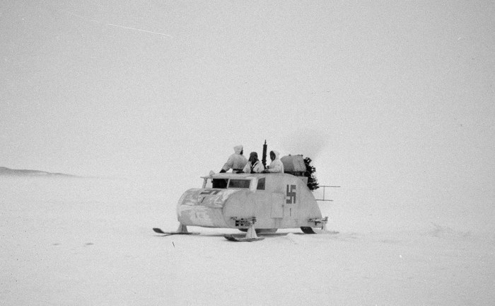 Винтовой снегоход. Финляндия, Хаапасаари, 1 июля 1942 год. 
