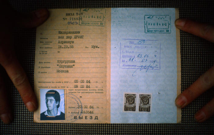 Виза голландского туриста. СССР, Москва, 1984 год.