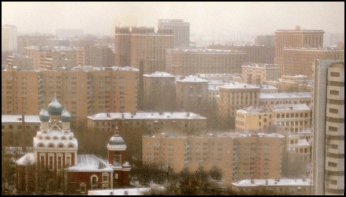 Панорама севера Москвы. СССР, Москва, 1985 год.