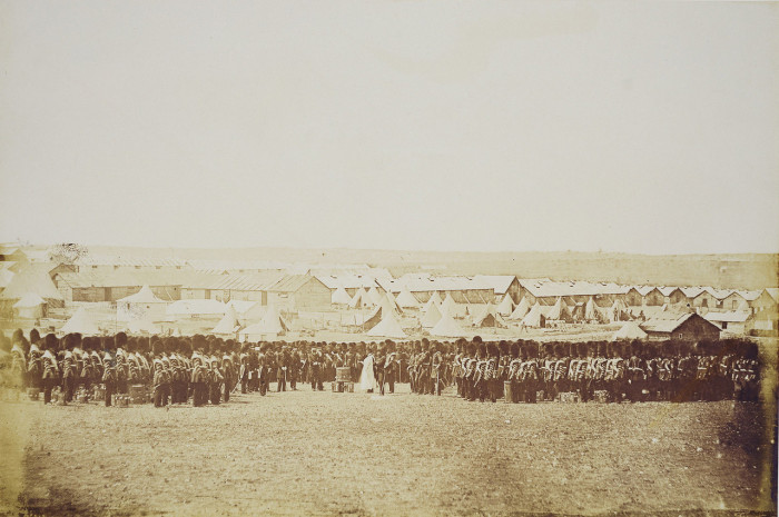 Богослужение в лагере гвардейцев во время Крымской войны.  Крым, 1856 год.