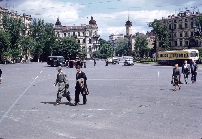 Центральная площадь Киева. СССР, Киев, 1959 год.