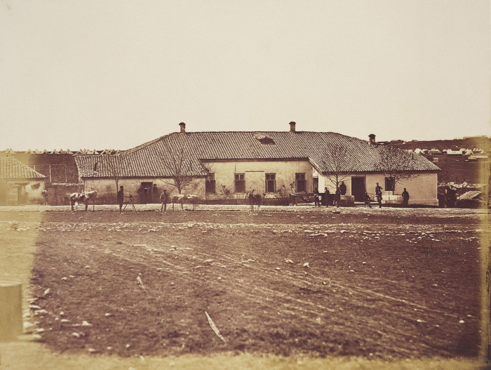 Штаб-квартира командующего английским экспедиционным корпусом в Крыму лорда Раглана на хуторе Карагач. Крым, 1855 год.