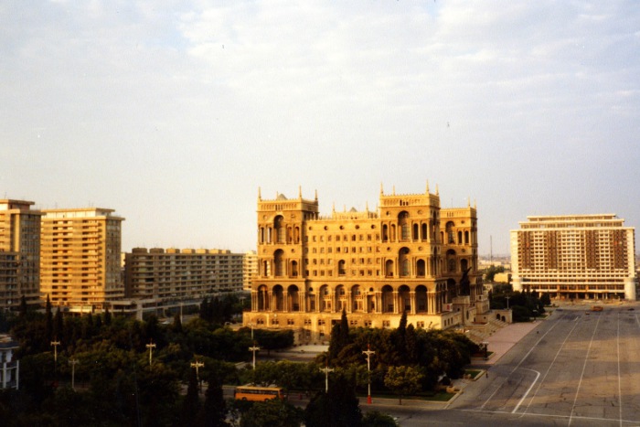 Дом правительства Азербайджана. СССР, Баку, 1985 год.
