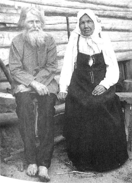 Пожилые крестьяне. Рязанская губерния, Касимовский уезд, 1910 год.