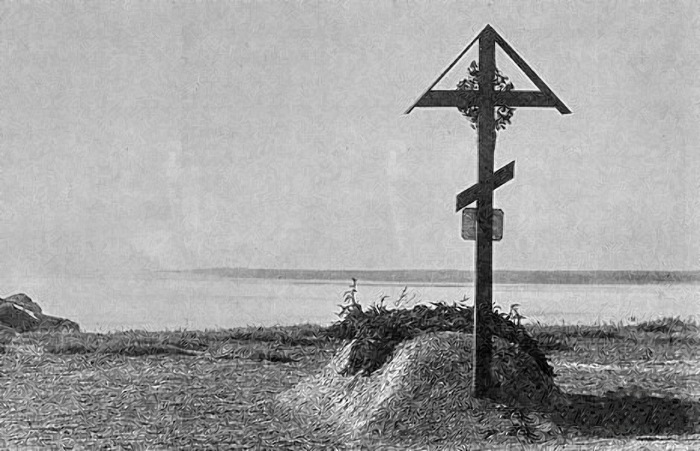 Могила Пржевальского на берегу Каракольского залива. Пржевальск, 1890 год. 