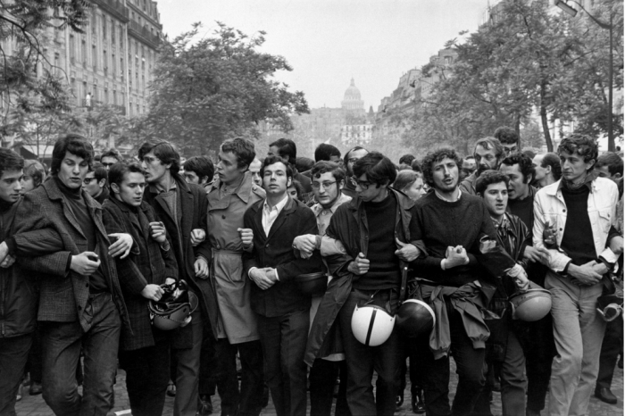 Студенческая демонстрация. Франция, Париж, 1968 год. 