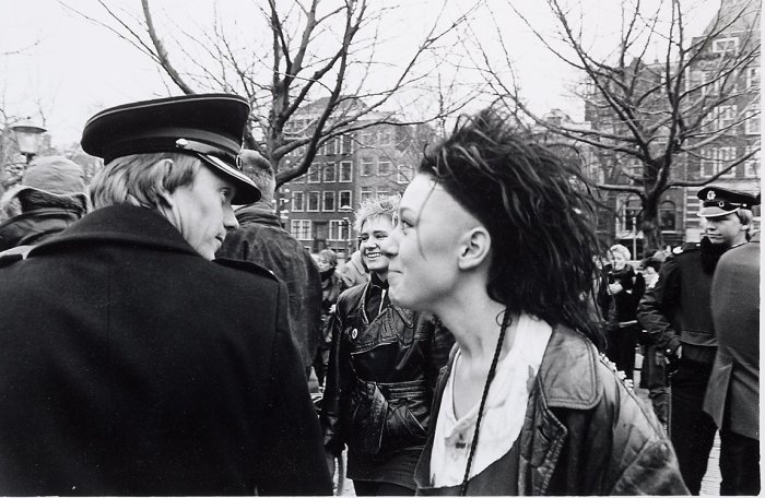 Демонстрация в центре Амстердама. Нидерланды, квартал Амстельвельд, 1984 год.