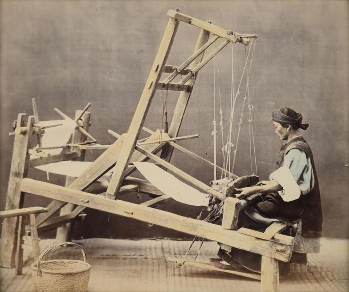 Ткацкий станок, 1865 год. Автор фотографии: Уильям Сондерс.