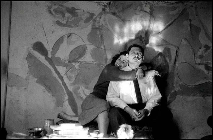 Американская художница абстракционистка Элен Франкенталер и представитель абстрактного экспрессионизма Дэвид Смит. США, Нью-Йорк, 1957 год.