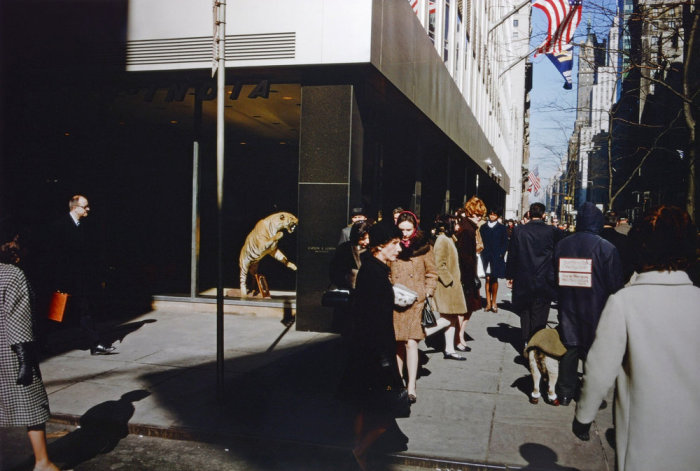 Оживлённая улица. Америка, Нью-Йорк, 1975 год.
