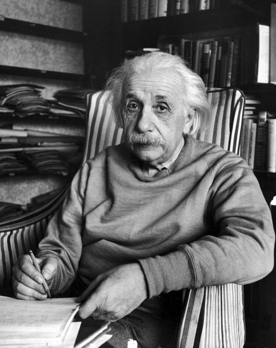 Альберт Эйнштейн в Принстоне в 1948 году.