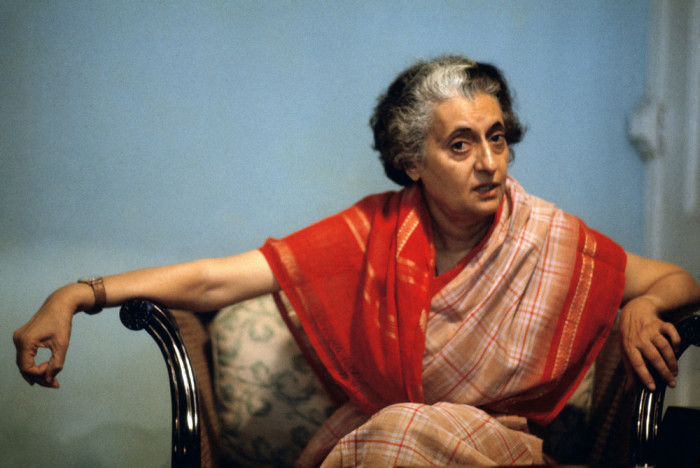 Портретный снимок единственной женщины премьер-министр Индии.