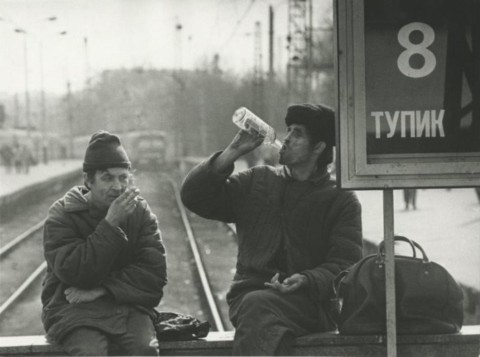 Отдых на Курском вокзале. СССР, 1989 год.