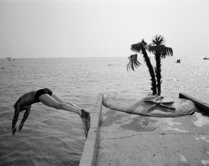 Прыжок в воду «рыбкой». СССР, Сочи, 1988 год.