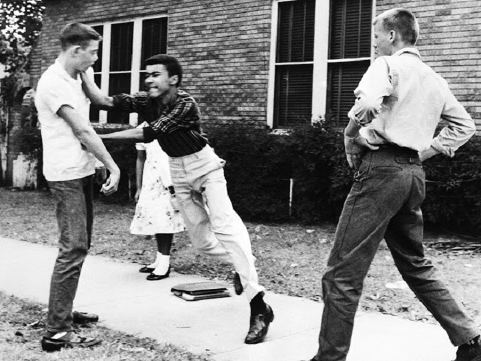Расовая дискриминация. США, Литл-Рок, Арканзас, 1958 год.
