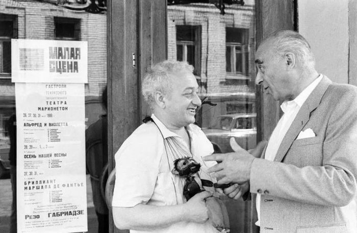 Резо Габриадзе беседует с Владимиром Этушем, 13 июня 1986 года.