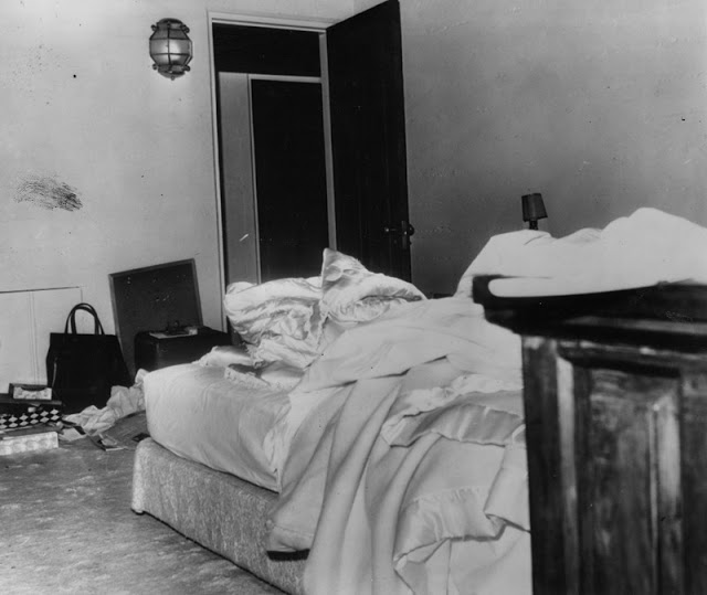 Спальня, в которой нашли мертвую Мэрилин Монро, 6 августа 1962 год.
