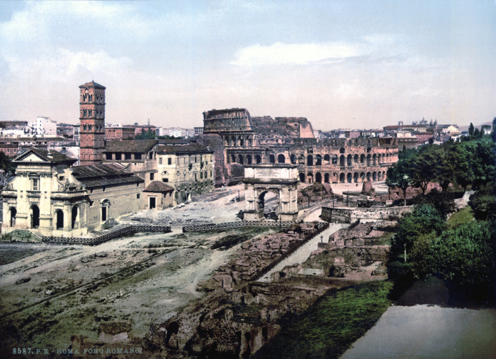 Вид на Римский форум с холма Палатина.