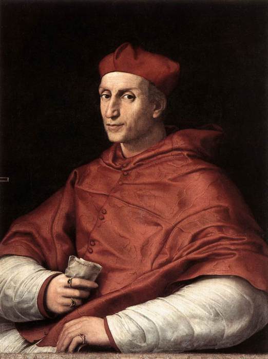 Портрет кардинала Биббиена кисти Рафаэля.