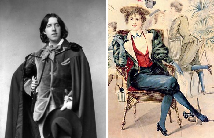 Скандальный писатель и поэт Оскар Уайльд, который повлиял на женскую моду викторианской эпохи.