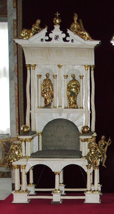 Коронационное кресло датских монархов использовалось с 1671 по 1840 г. | Фото: en.wikipedia.org.