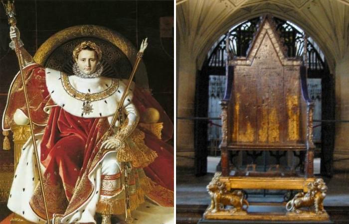 Наполеон Бонапарт и престол Карла Великого.