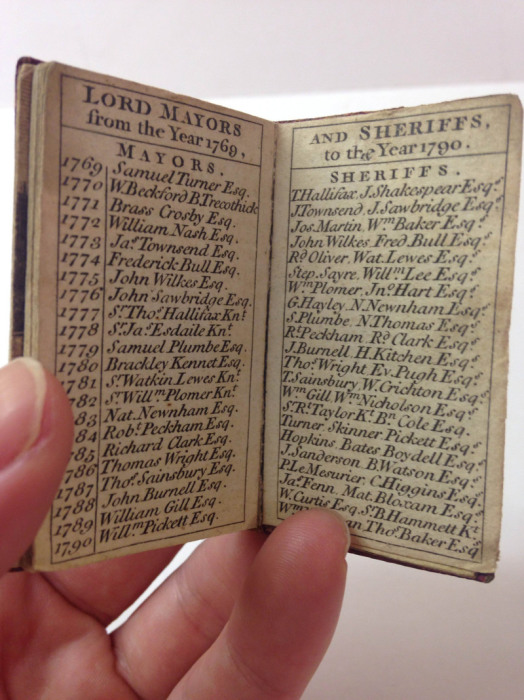Справочник-альманах, опубликованный в Лондоне в 1790 году.