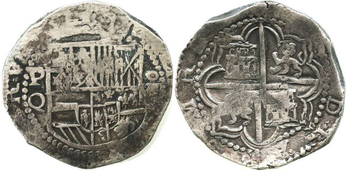 Испанская монета в 8 реалов, сделанная из боливийского серебра. | Фото: icollector.com.