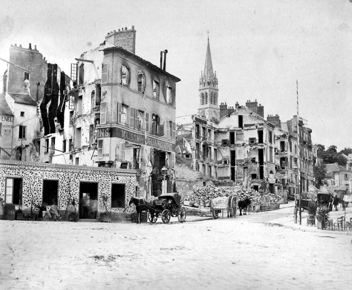 Пригород Парижа Сен-Клу после бомбардировки. Октябрь 1870 года. | Фото: fr.wikipedia.org.