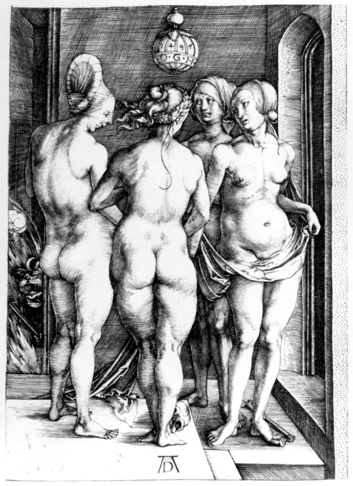 Четыре ведьмы. Альбрехт Дюрер, 1497 г. | Фото: commons.wikimedia.org.